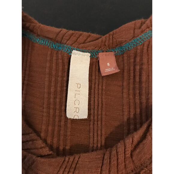 Anthropologie Pilcro Brown Sustainable Ribbed Tank Top-Small - Picture 5 of 9